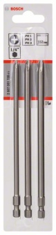 Набор из 3 насадок-бит Extra Hart PH1 PH2 PH3 152 mm 2607001758